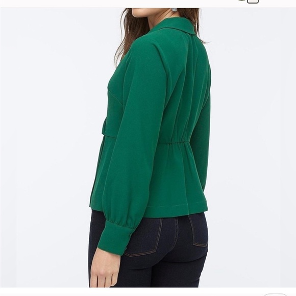 JCrew 365 Crepe Wrap Long Sleeve Blouse - Picture 2 of 9